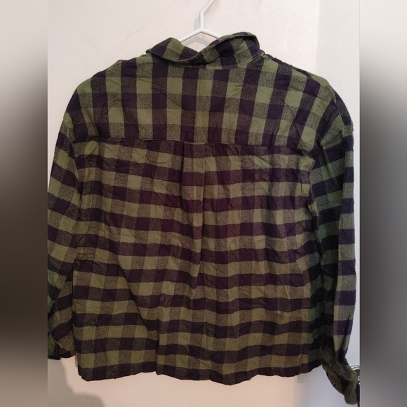 MadewellBuffalo Check Flannel Shirt SZ.S Green,Black - Picture 5 of 7